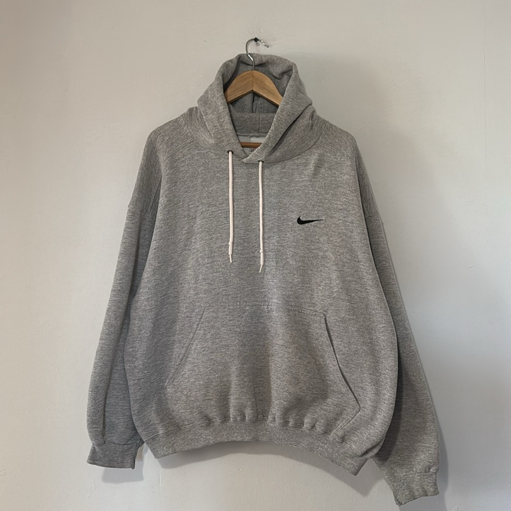 Vintage 90s Nike Swoosh Hoodie / Large / Made In Mexico